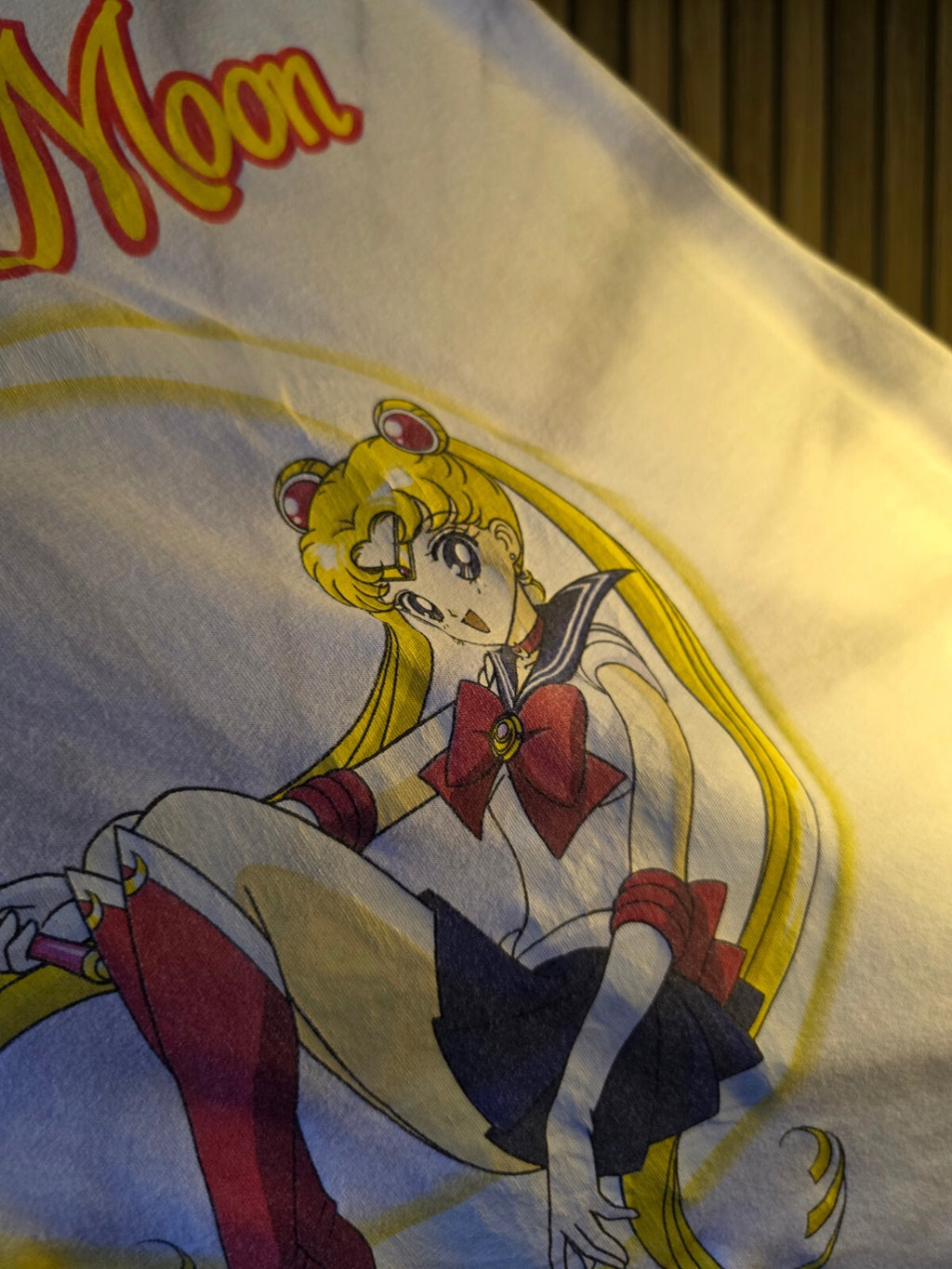 Sailor Moon Graphic T-Shirt White Anime Print Medium