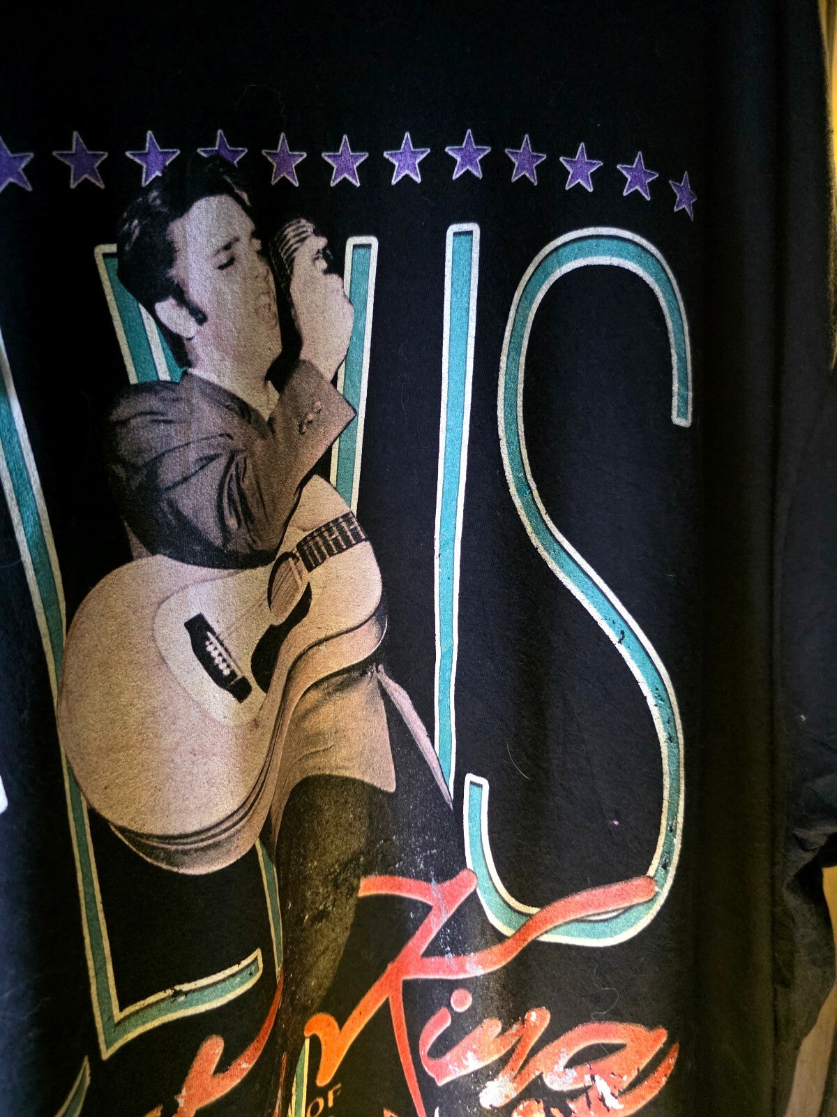 Port & Company Elvis The King Black Graphic T-Shirt 2XL