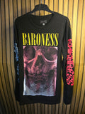 Baroness Long Sleeve T-Shirt Skull Graphic Black Medium
