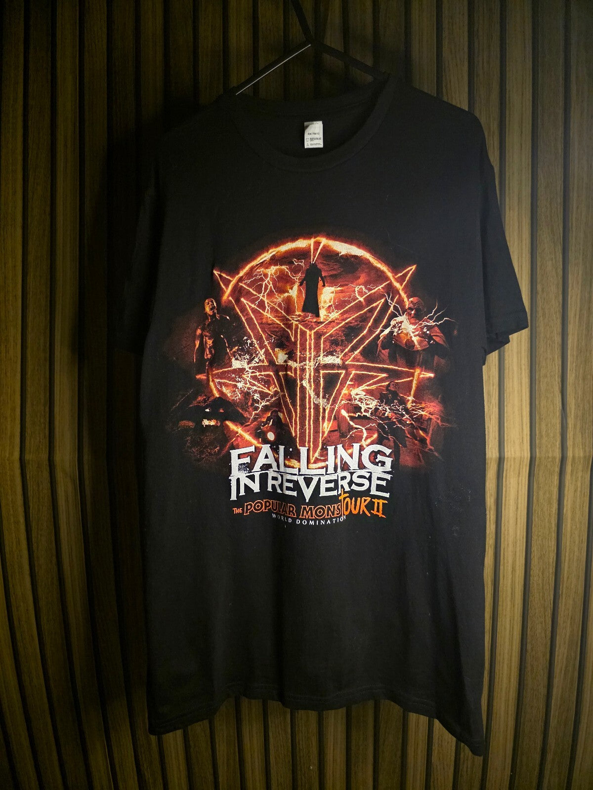 Falling In Reverse Popular Monster Tour II Black T-Shirt Small