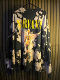 Nirvana Angel Graphic Tie-Dye Sweatshirt Black White Medium