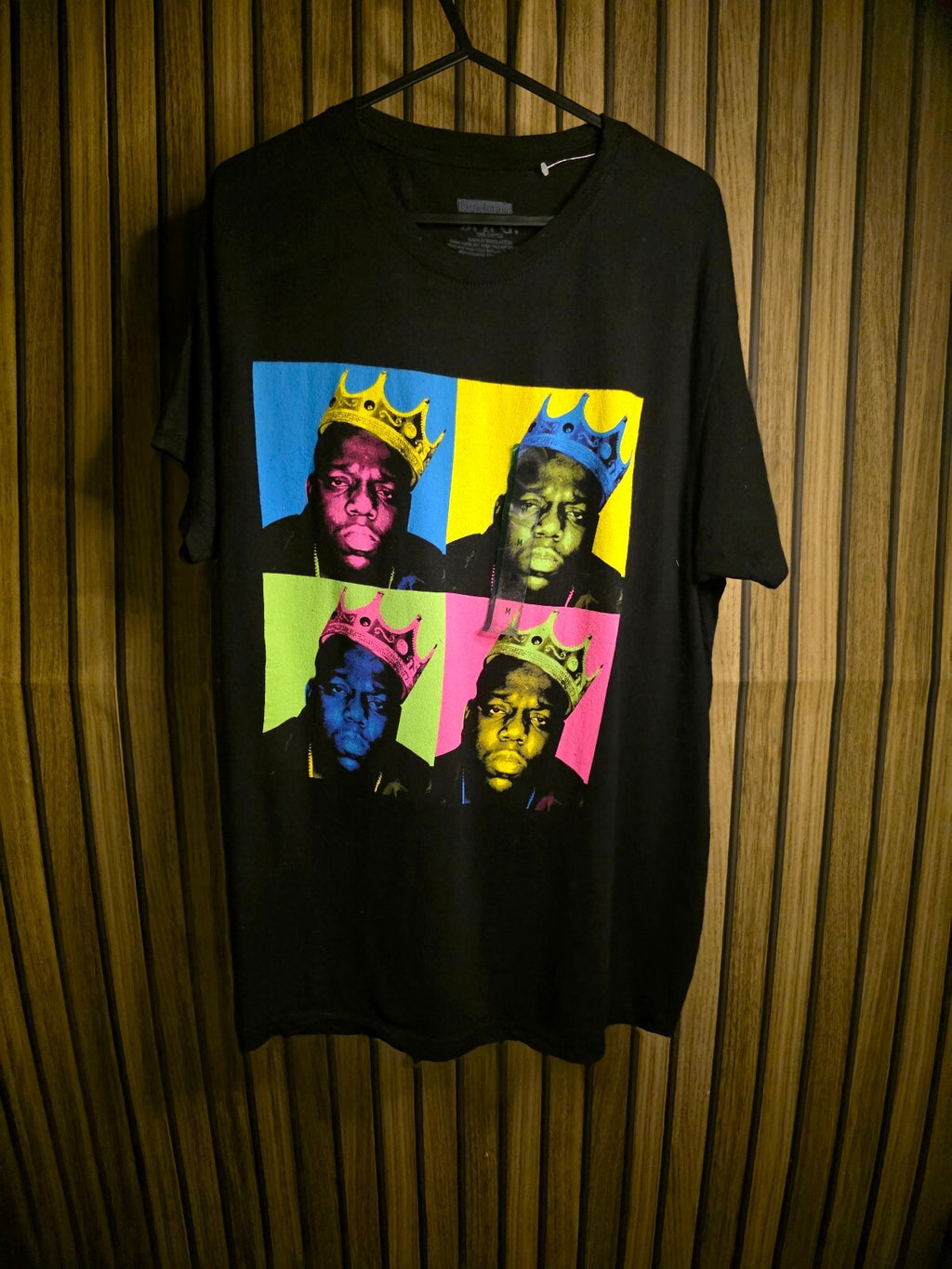 B.I.G. Graphic T-Shirt Biggie Smalls Pop Art Black Medium