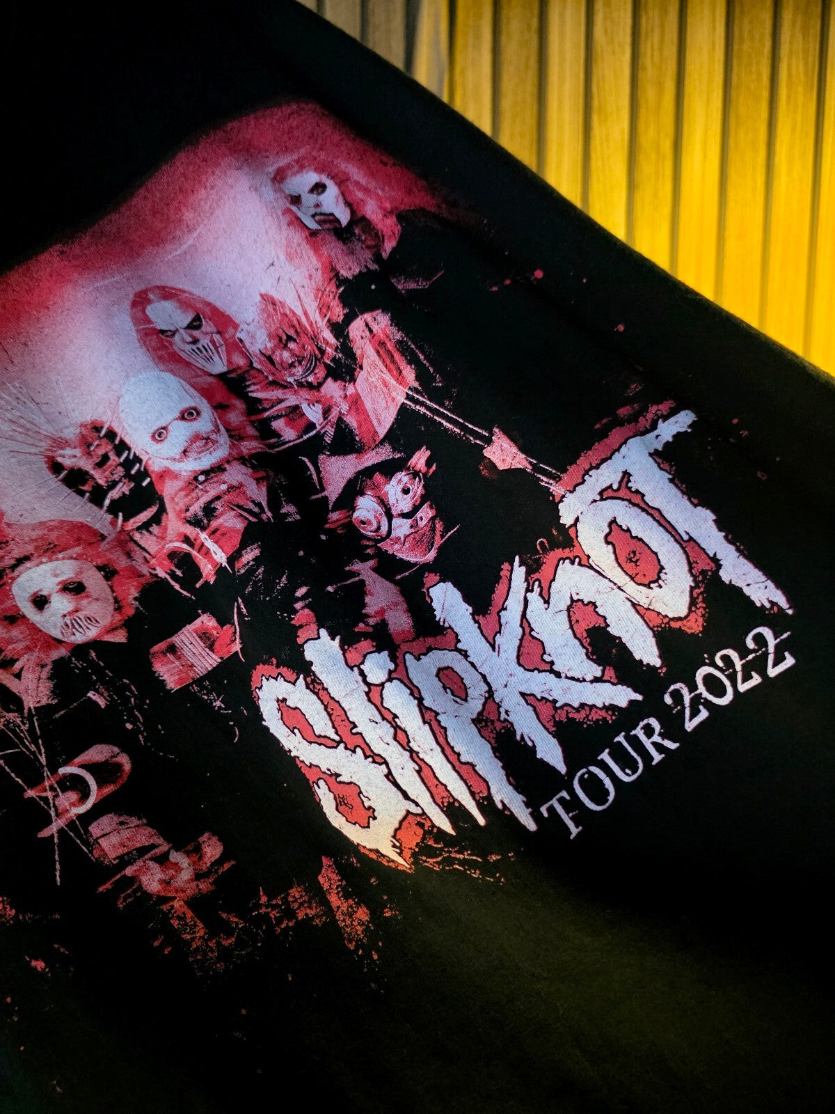 Slipknot Tour 2022 Band Graphic Black T-Shirt Medium