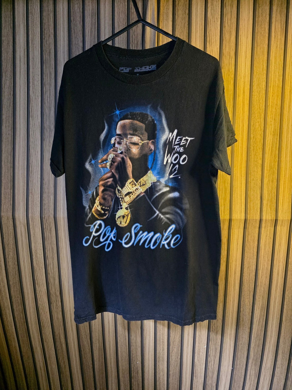 Pop Smoke Meet The Woo 2 Black Graphic T-Shirt Size S