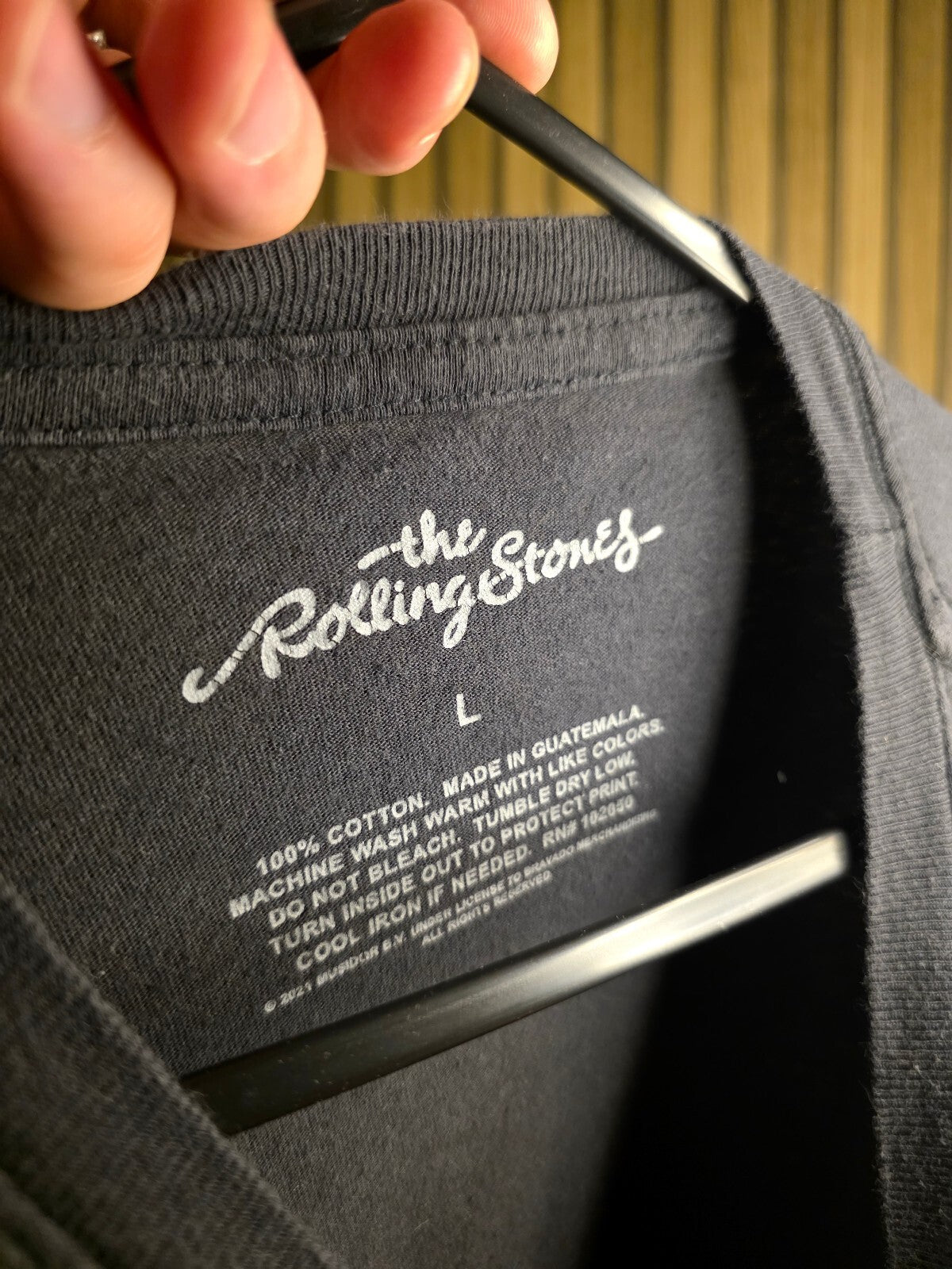 The Rolling Stones 1975 US Tour Graphic T-Shirt Black Large