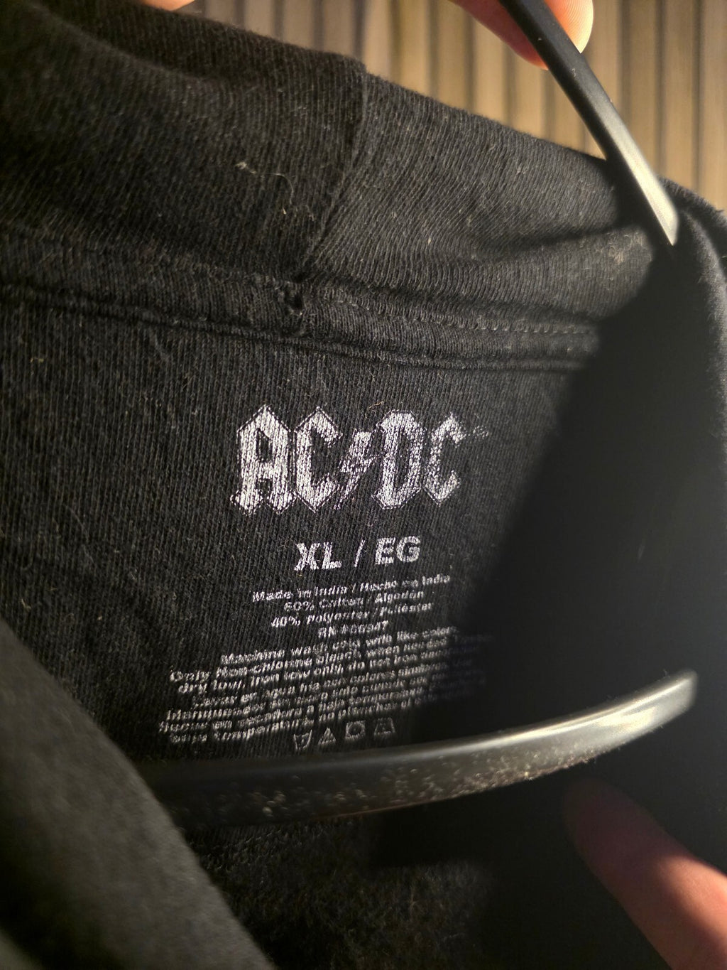 AC/DC Highway to Hell Rock & Roll Black Hoodie XL