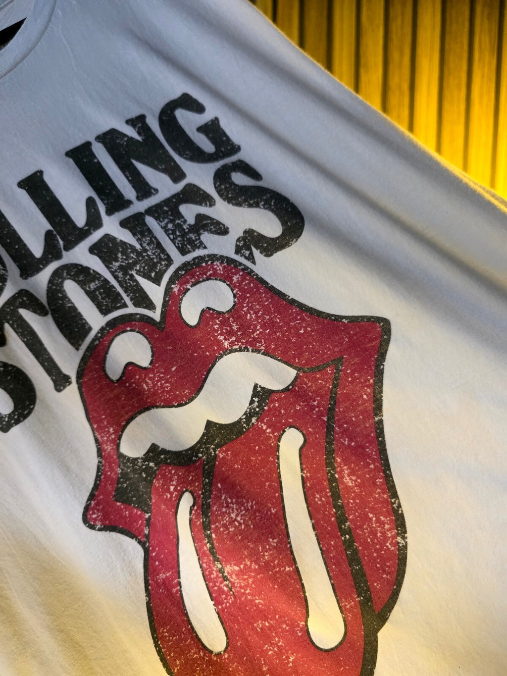 The Rolling Stones White Tongue Logo T-Shirt M