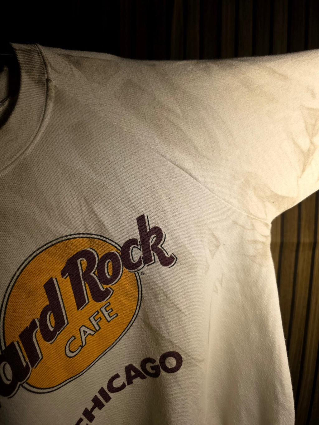 Anvil Hard Rock Cafe Chicago Sweatshirt Cream Medium