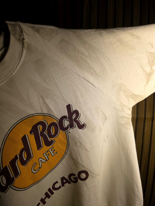 Anvil Hard Rock Cafe Chicago Sweatshirt Cream Medium