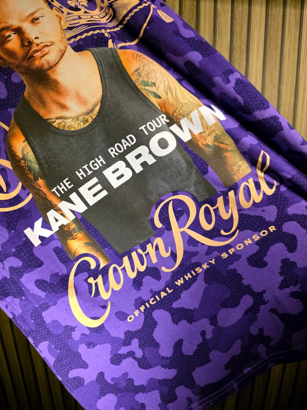 Kane Brown Crown Royal The High Road Tour Purple Camo T-Shirt Medium