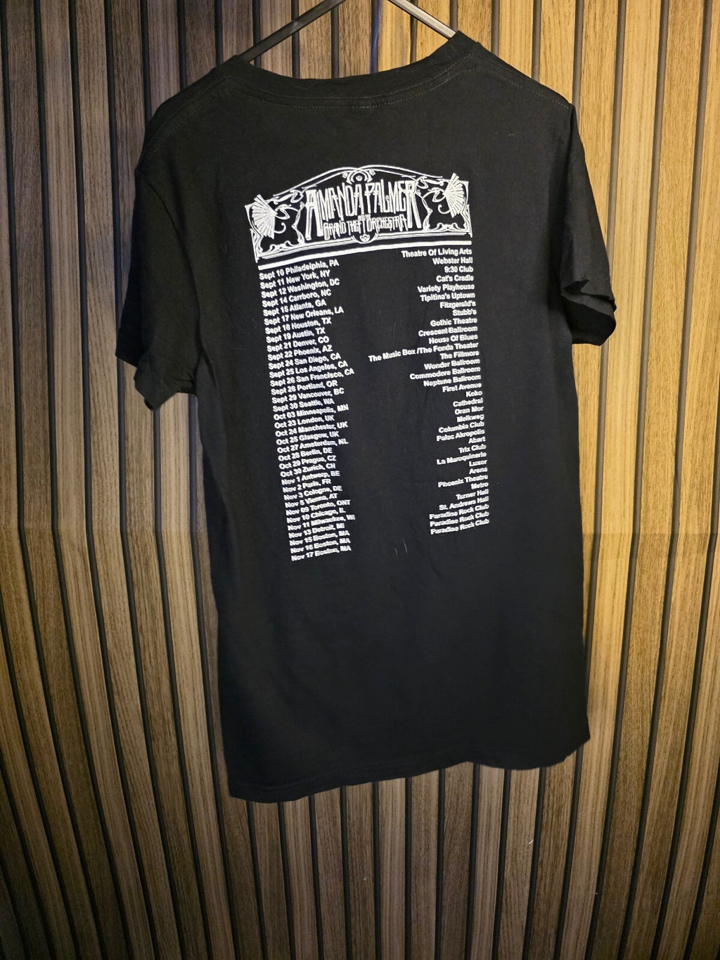Amanda Palmer Grand Theft Orchestra Tour T-shirt Black Medium