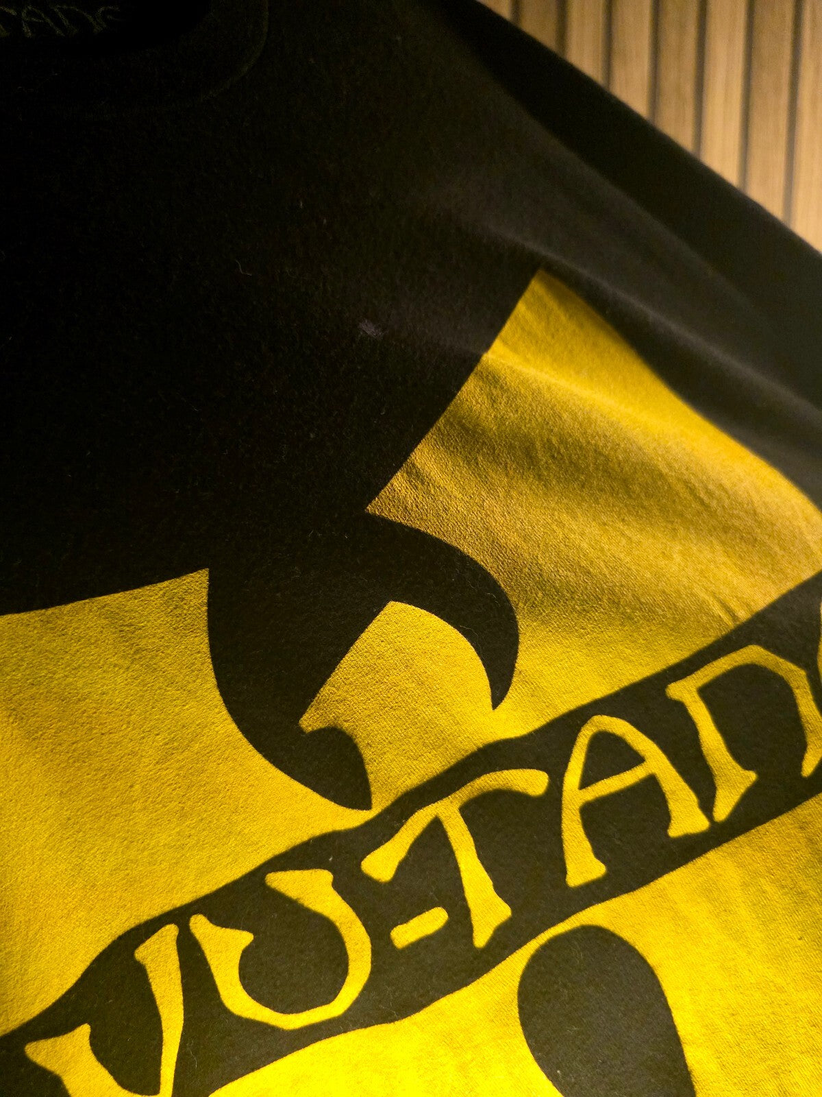 Wu-Tang Clan Logo Graphic T-Shirt Black Yellow 3XL