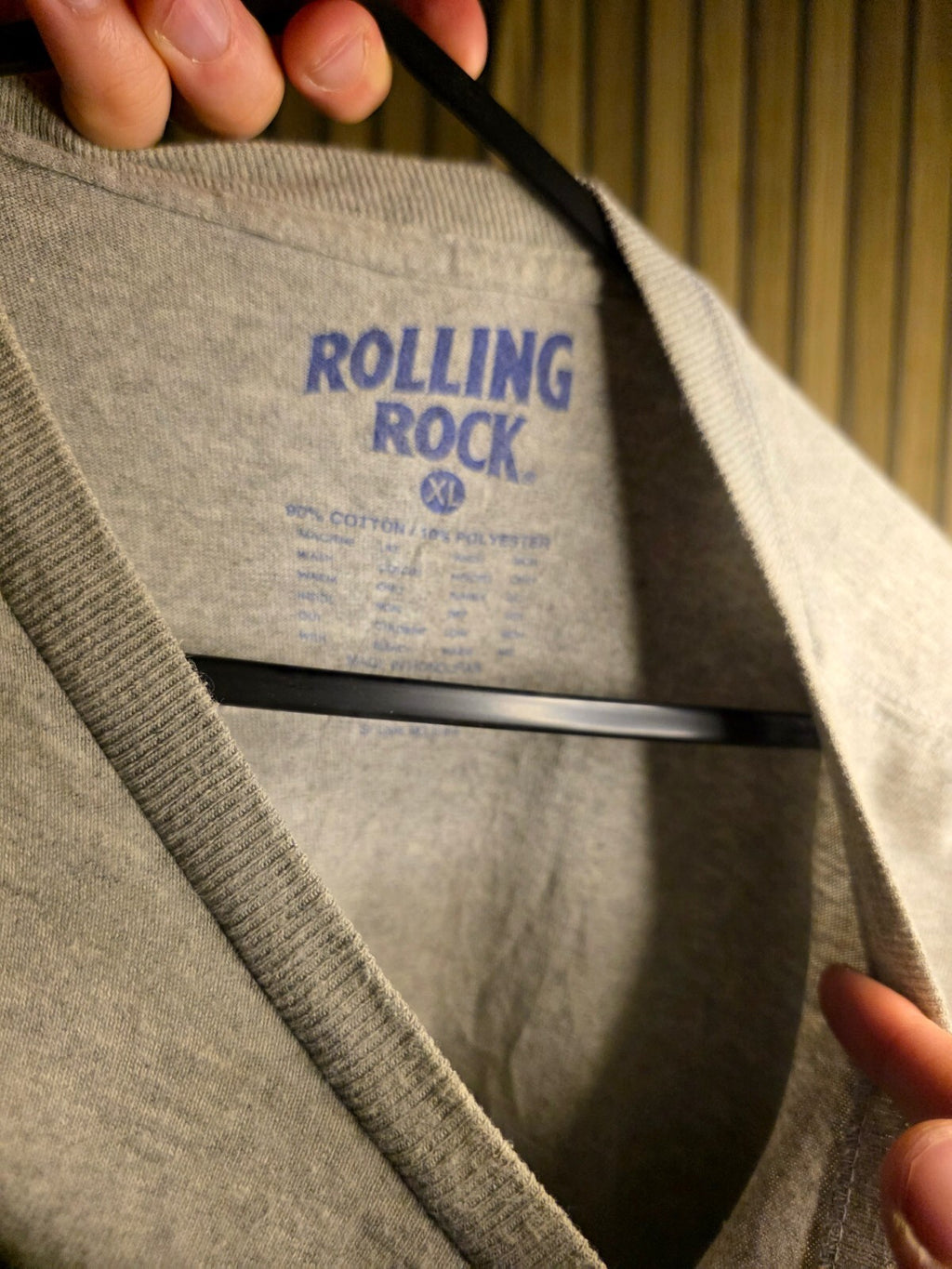 Rolling Rock Premium Beer Graphic T-Shirt Grey XL