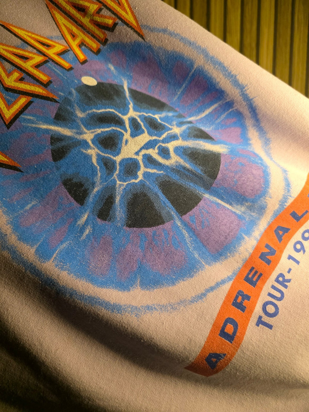 Def Leppard Adrenalize Tour 1992 Sweatshirt Light Purple Medium