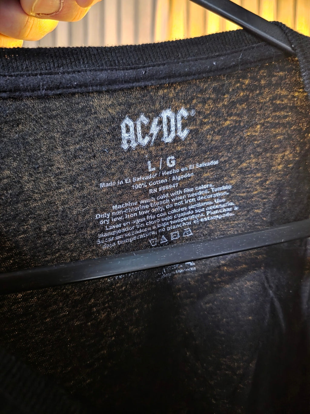 AC/DC Back In Black Graphic T-Shirt Black Large