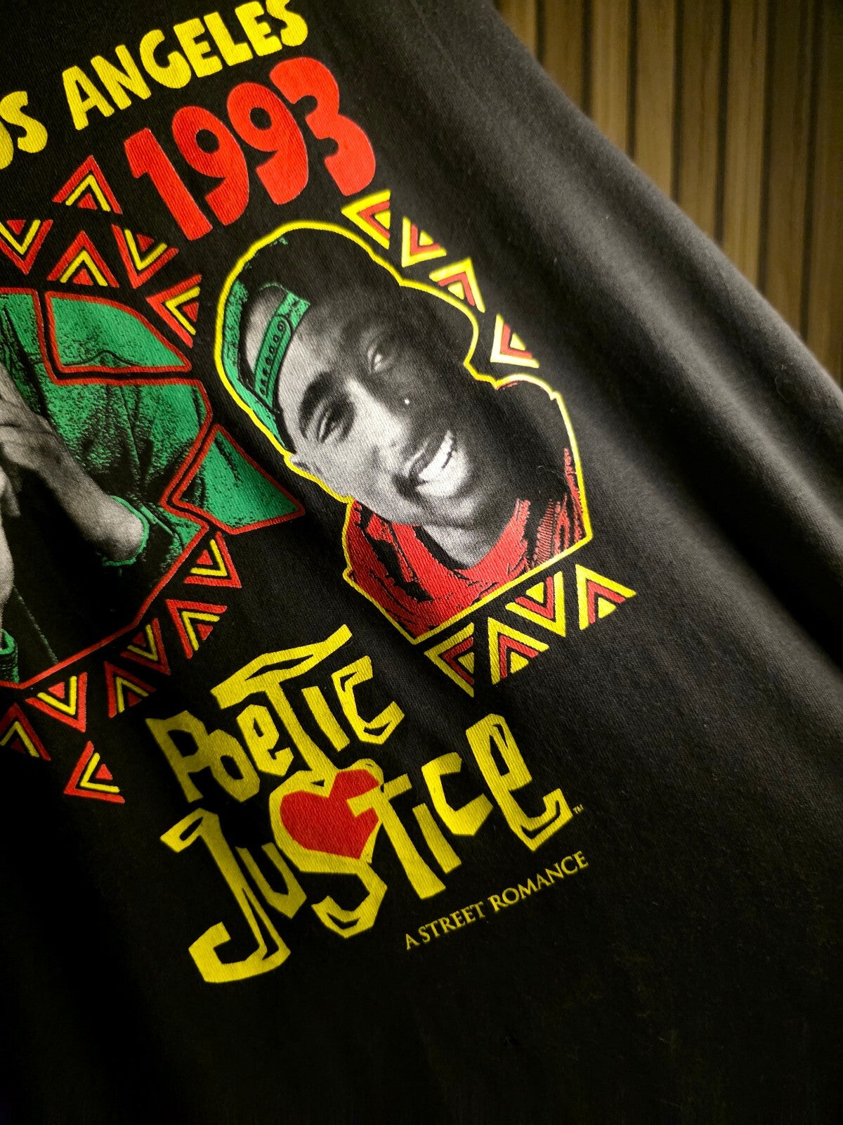 Hybrid Apparel Poetic Justice 1993 Graphic T-Shirt Black Size S