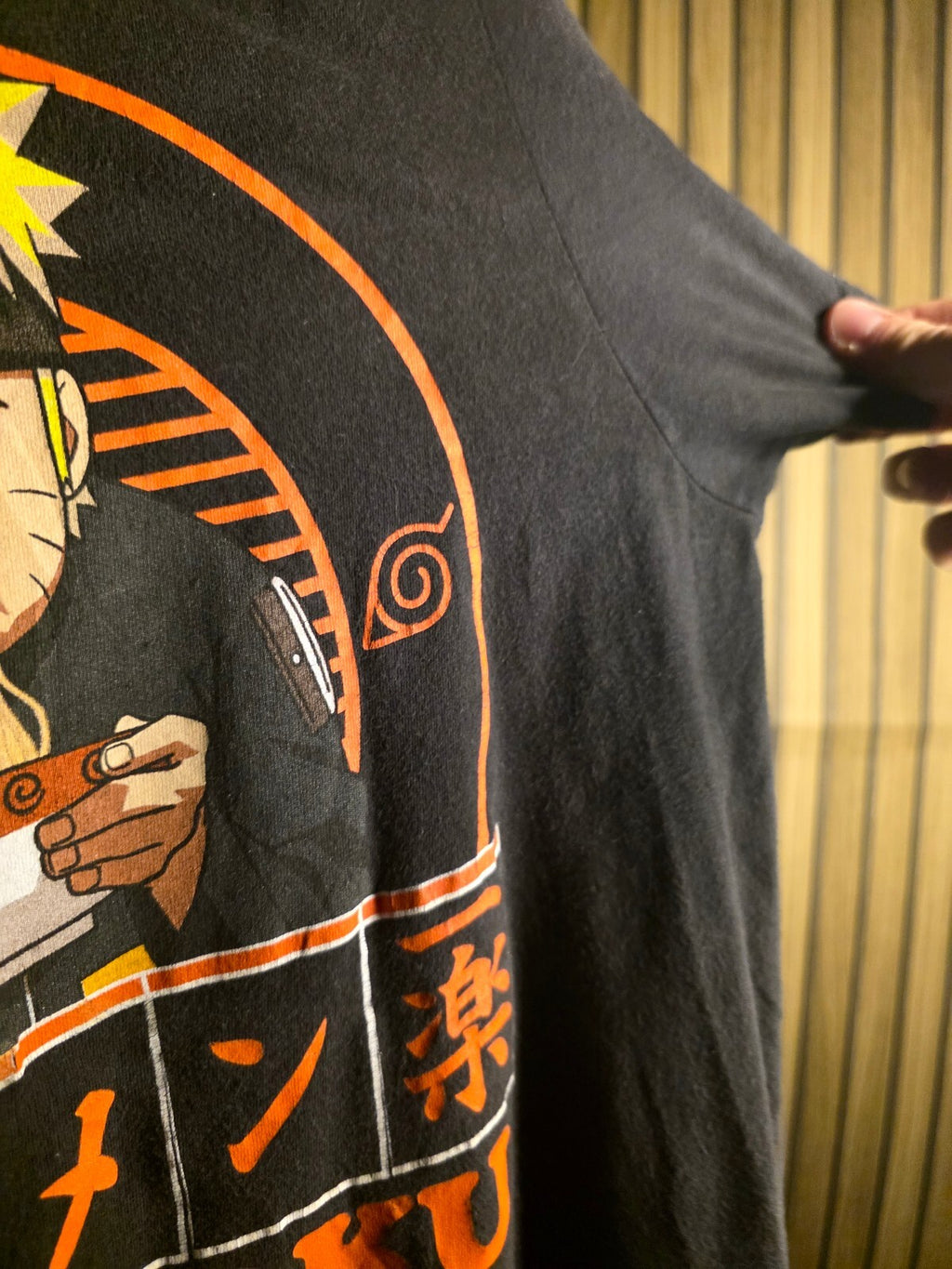 Naruto Ichiraku Ramen Shop Graphic T-Shirt Black Size S