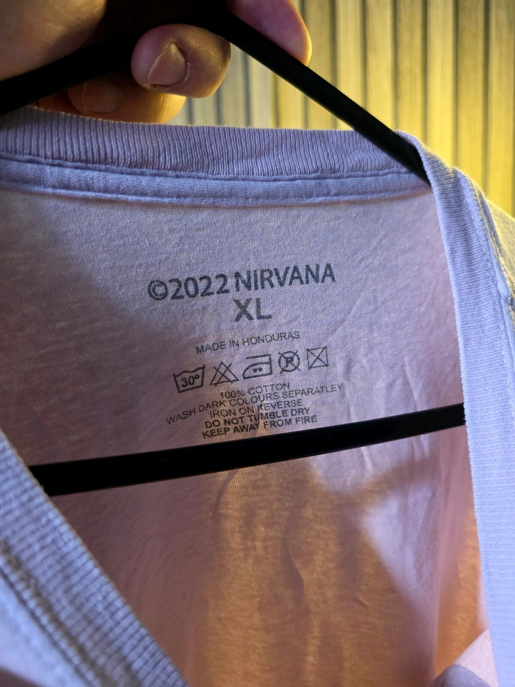 Nirvana T-Shirt Smiley Face Graphic Pink XL
