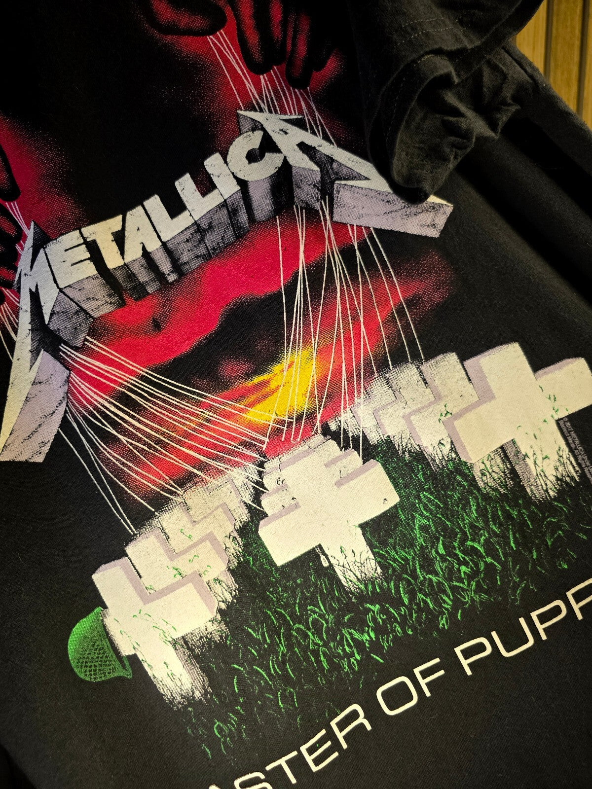 Metallica Master of Puppets Graphic Black T-Shirt Medium