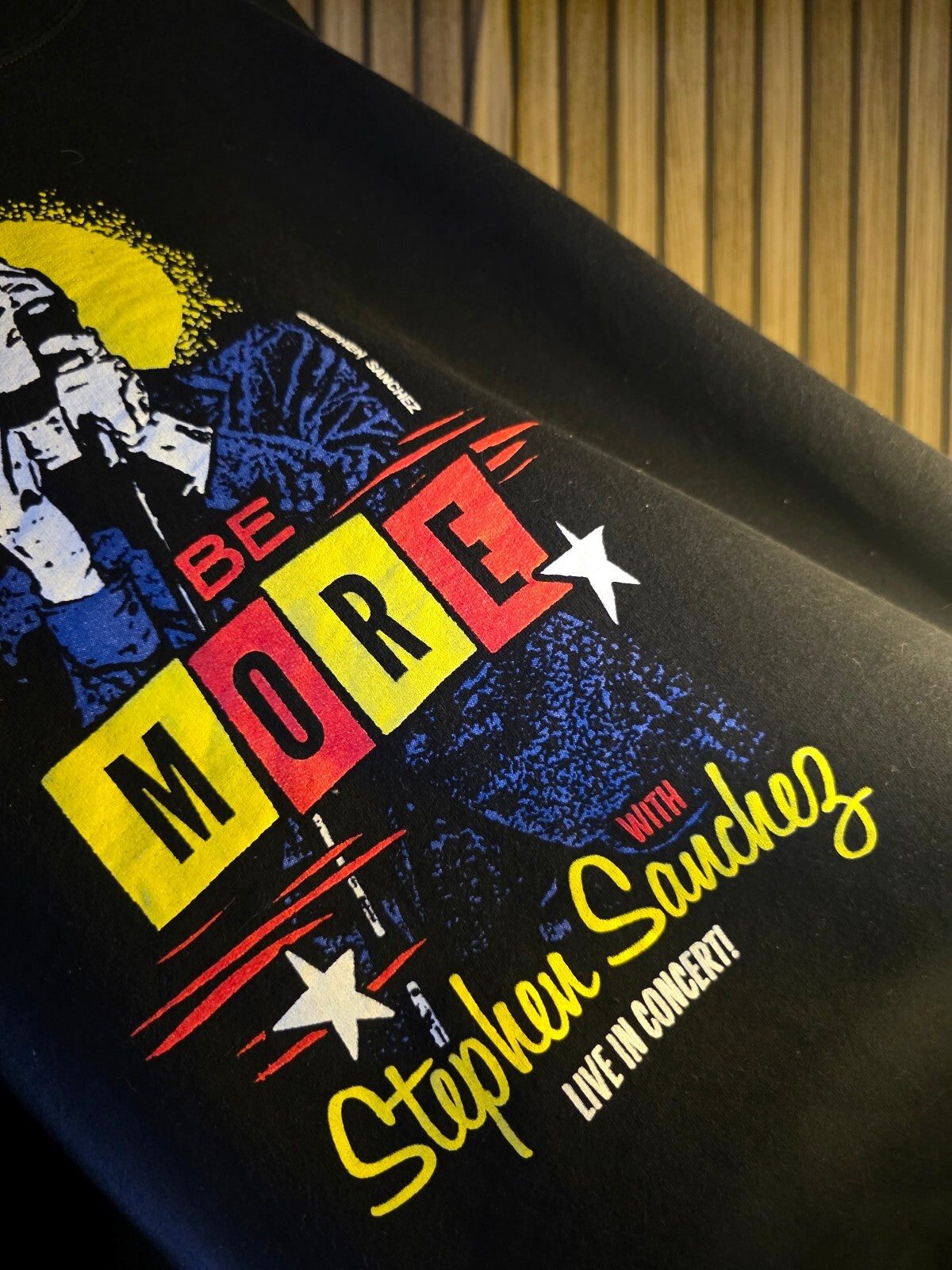 Hanes Stephen Sanchez Be More Graphic Sweatshirt Black L