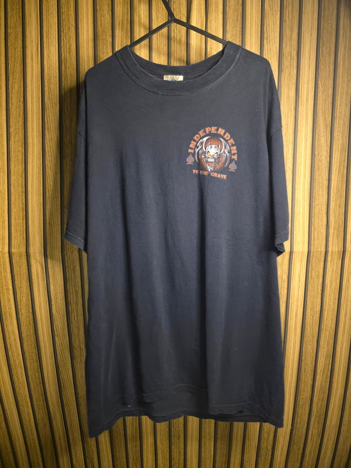 RARE Y2K Vintage Liquid Blue Motorcycle Biker Independent To The Grave Size XL
