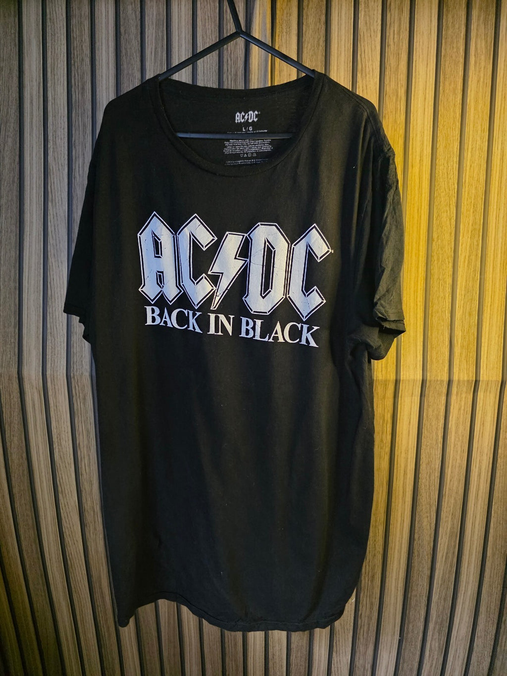 AC/DC Back In Black Graphic T-Shirt Black Large