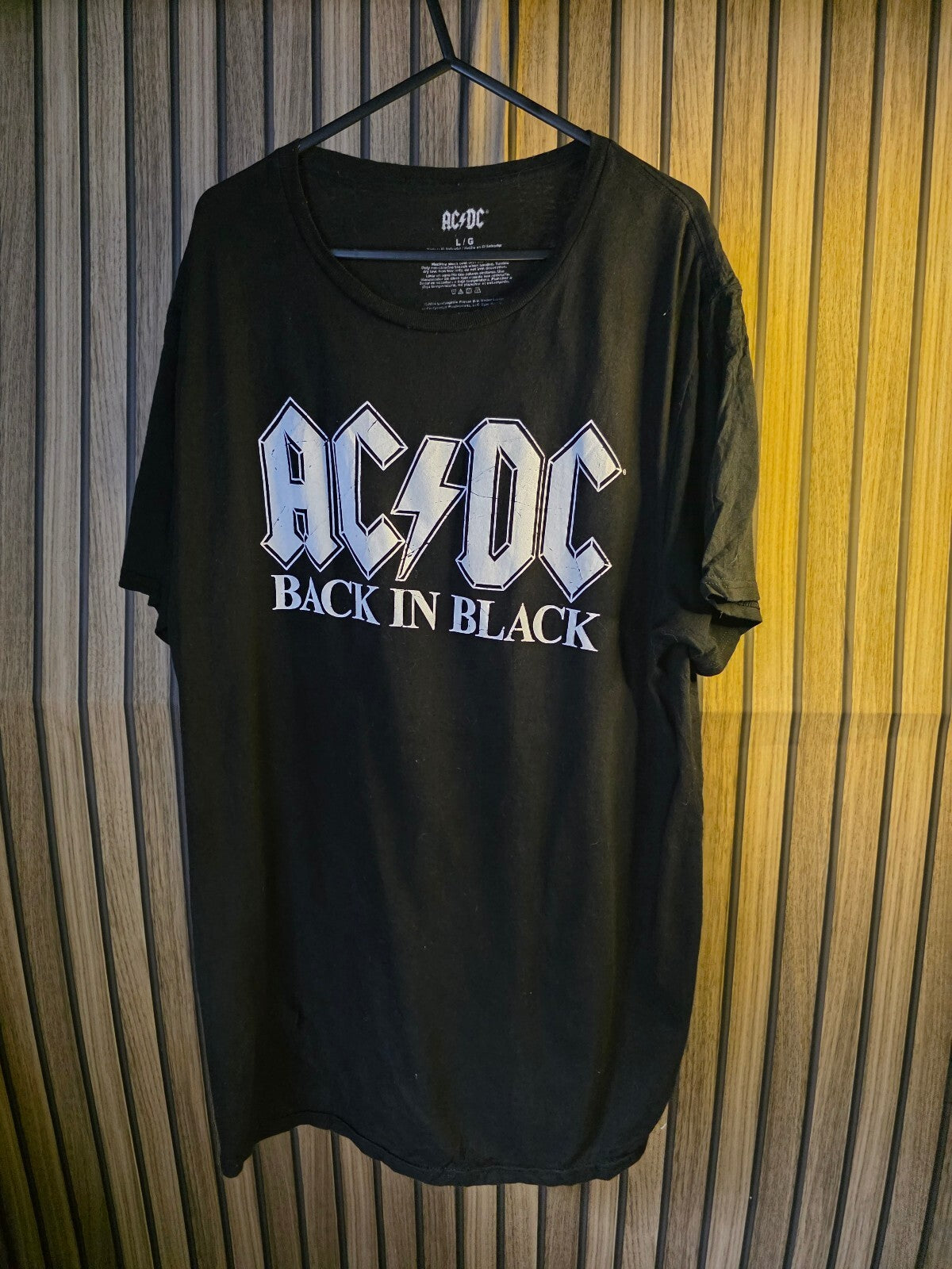 AC/DC Back In Black Graphic T-Shirt Black Large