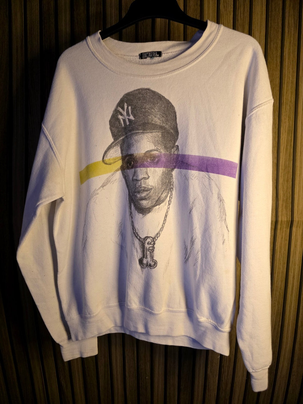 Dxmepiece White Sweatshirt with Urban Graphic Print Size M