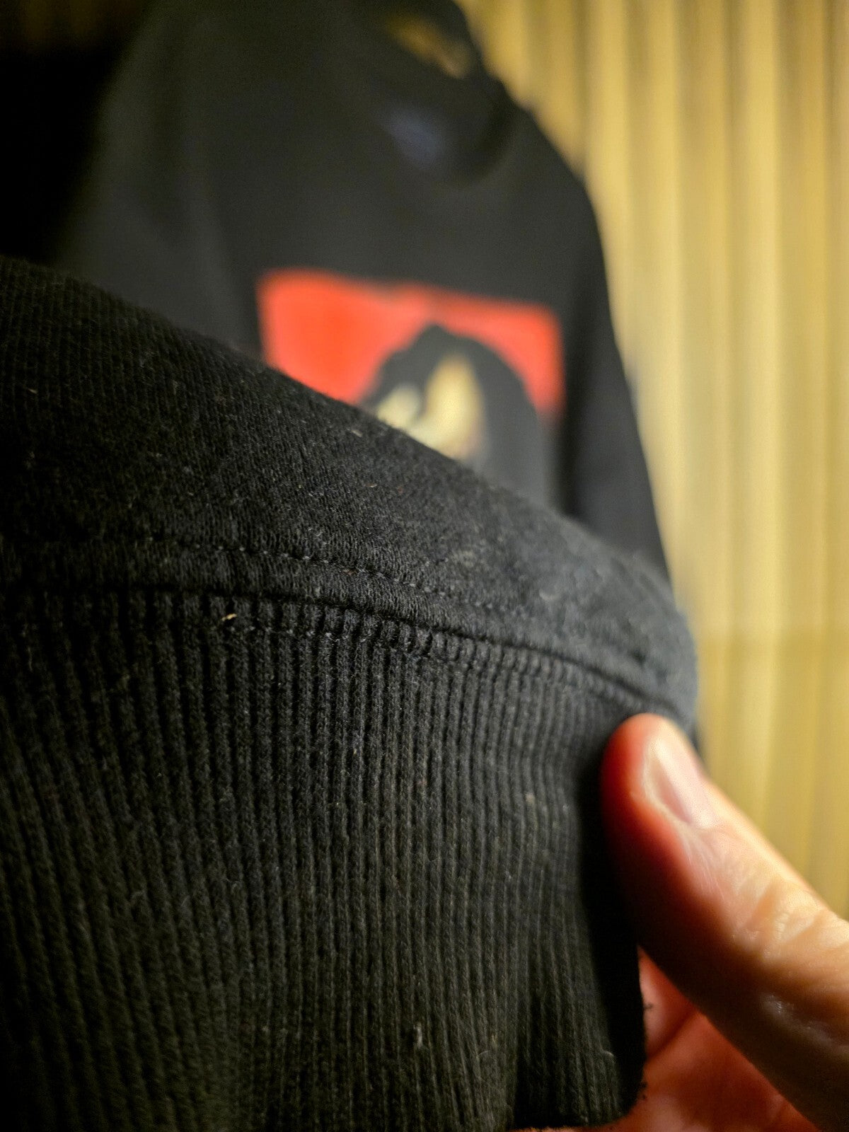 HER Black Sweatshirt with Sunglasses Graphic Print Black Size Regular M