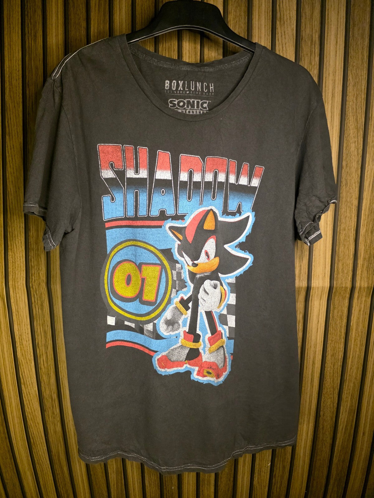 BoxLunch Sonic The Hedgehog Shadow Graphic T-Shirt Black Size Medium MX15