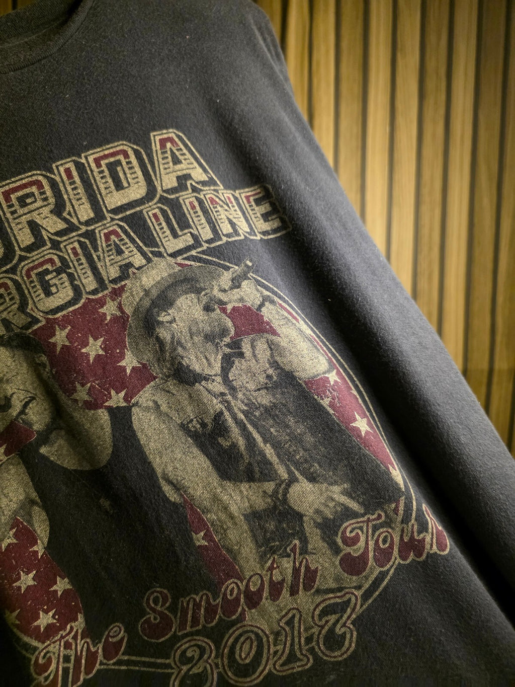 Florida Georgia Line The Smooth Tour 2017 Black Graphic T-Shirt Size Small