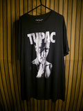 2PAC Black Graphic T-Shirt Praying Hands Print Size L Cotton
