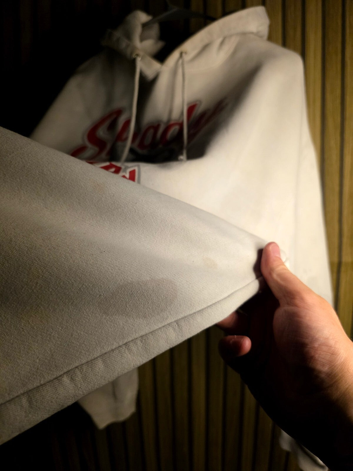 RARE Y2K Eminem Shady Battle Tested 8 Mile Hoodie Graphic Print Cream XL