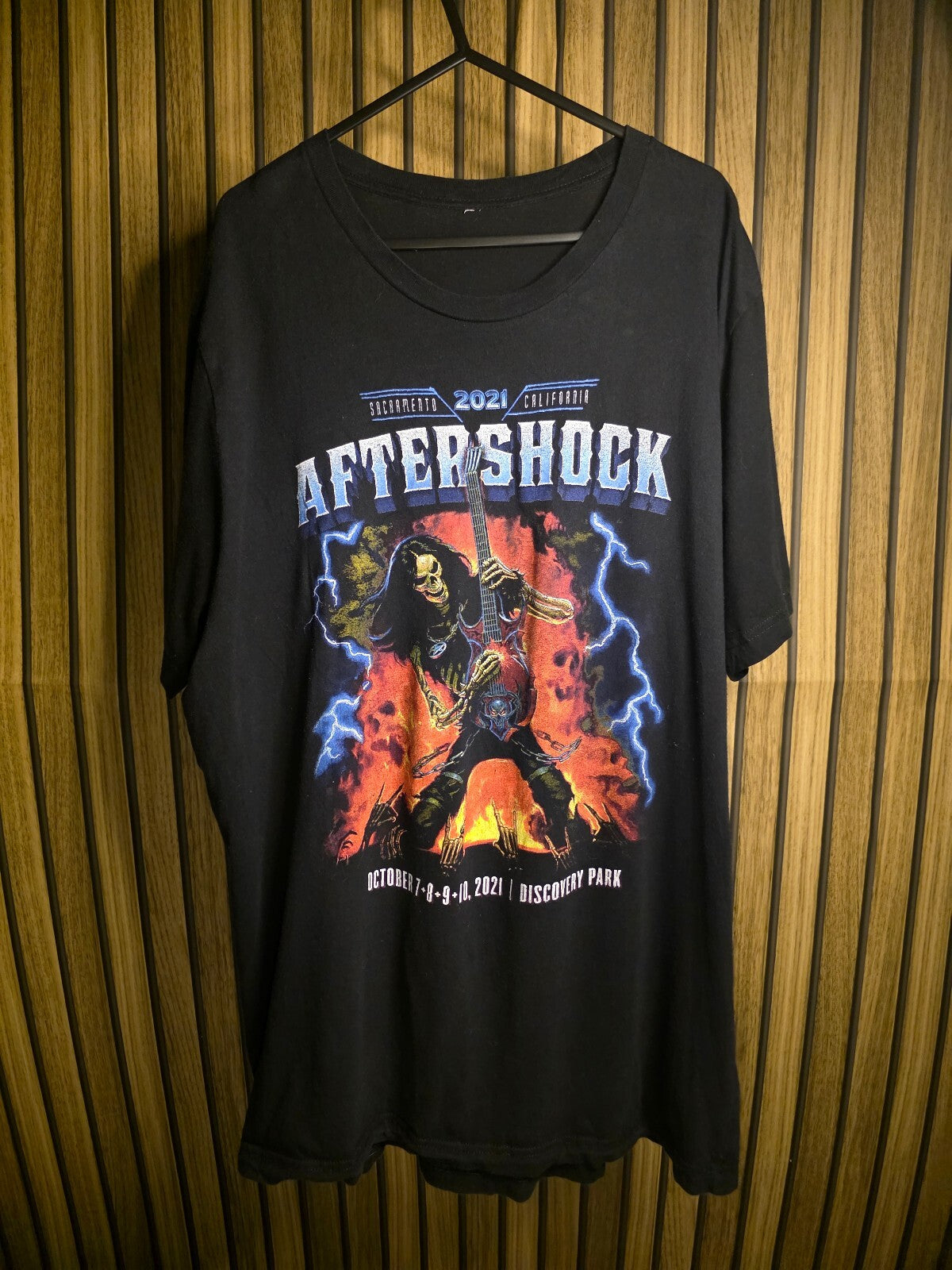 Aftershock 2021 Tour Black Graphic T-Shirt Size L