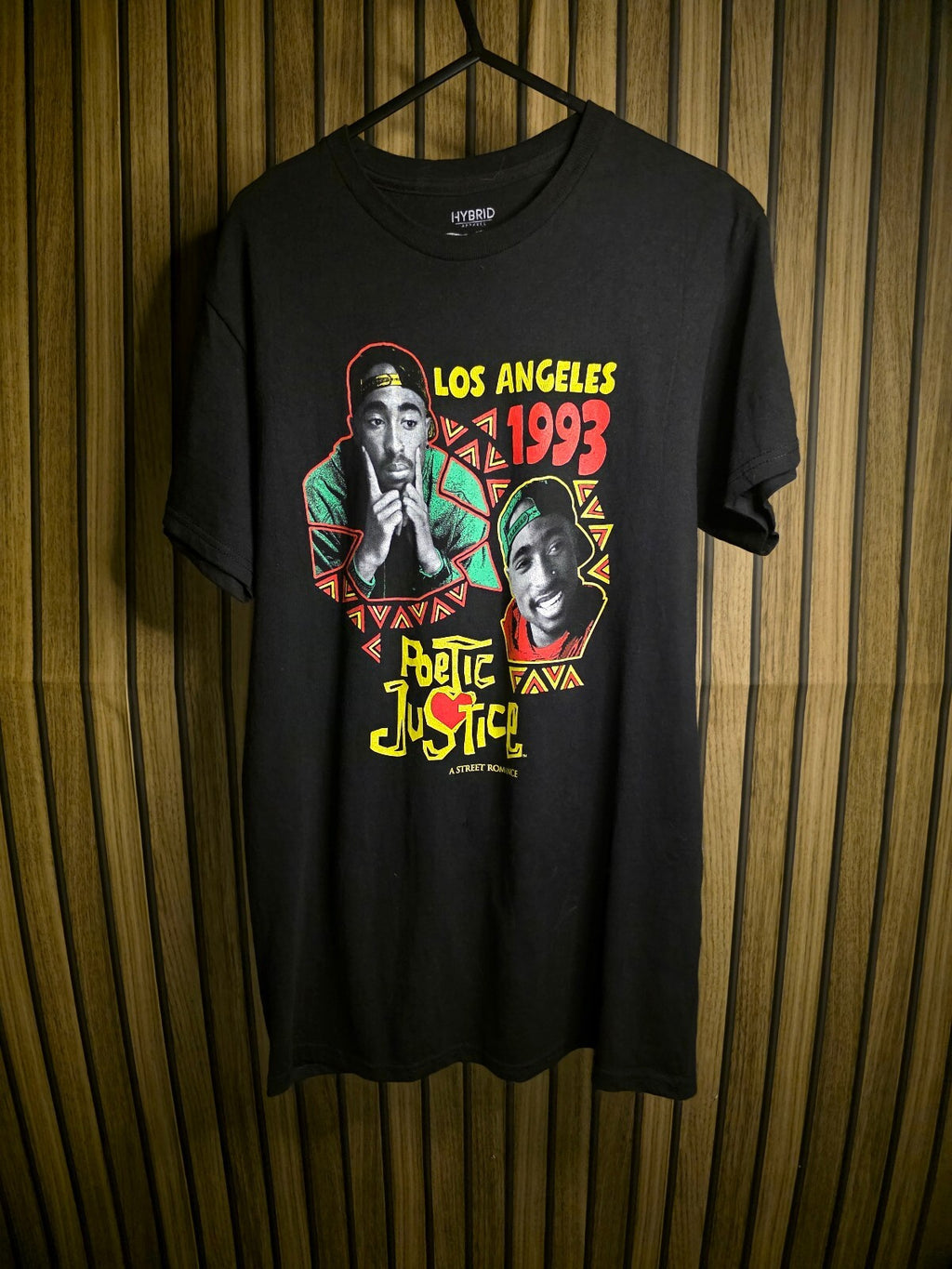 Hybrid Apparel Poetic Justice 1993 Graphic T-Shirt Black Size S