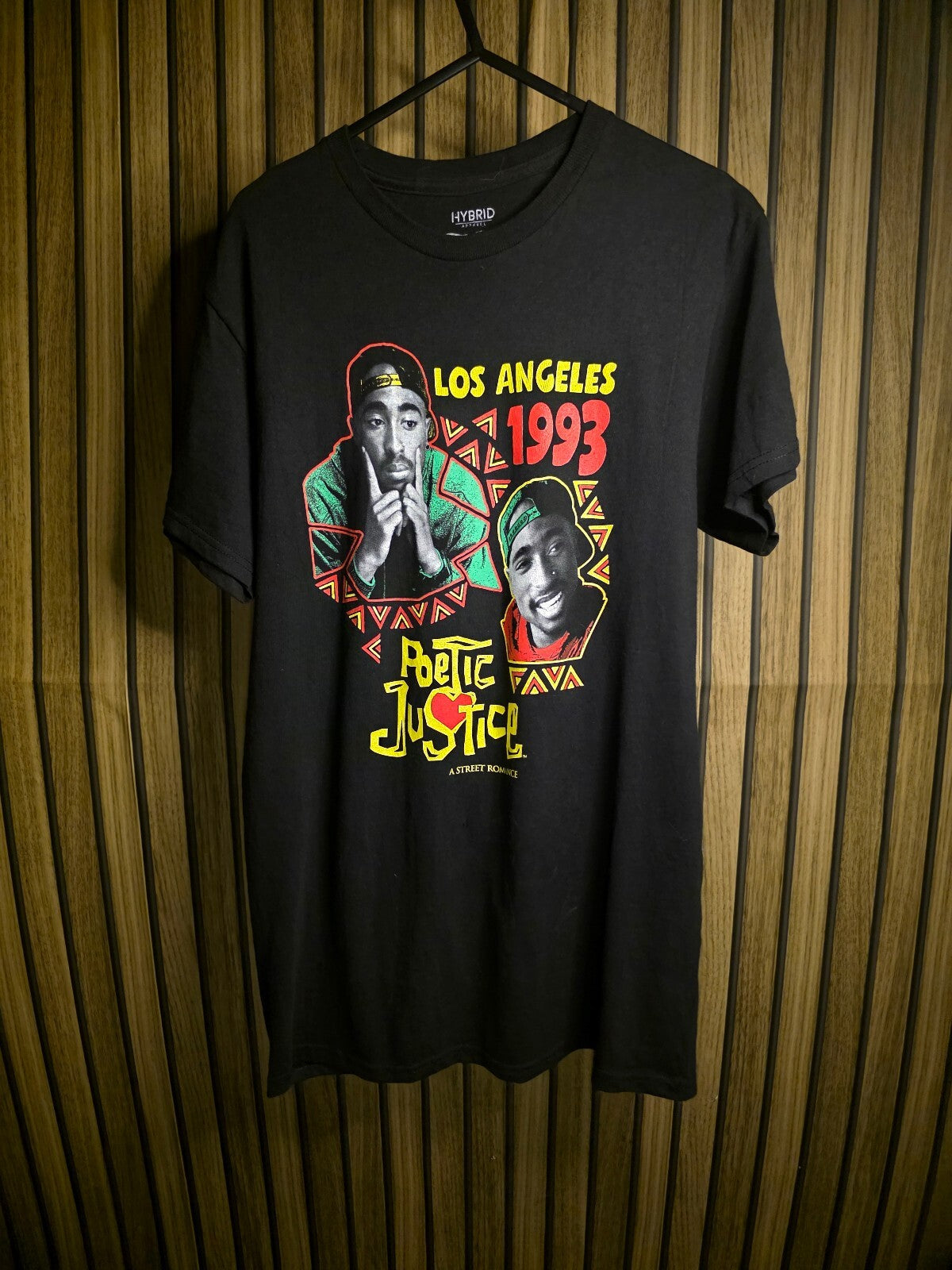 Hybrid Apparel Poetic Justice 1993 Graphic T-Shirt Black Size S