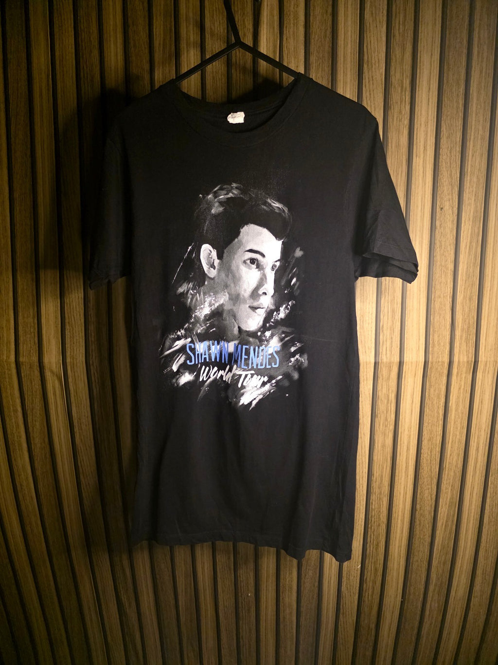 Shawn Mendes World Tour Black Graphic T-Shirt Size S