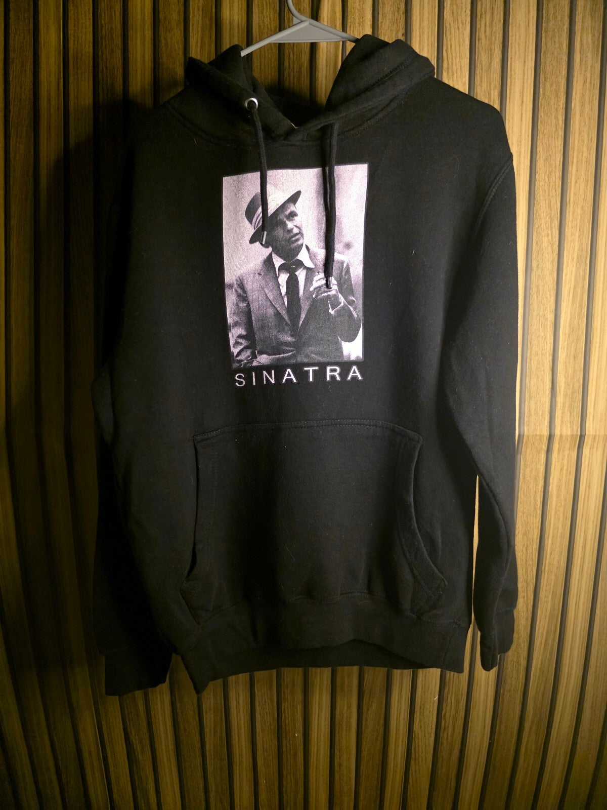 Sinatra Black Hoodie with Classic Frank Sinatra Graphic Small