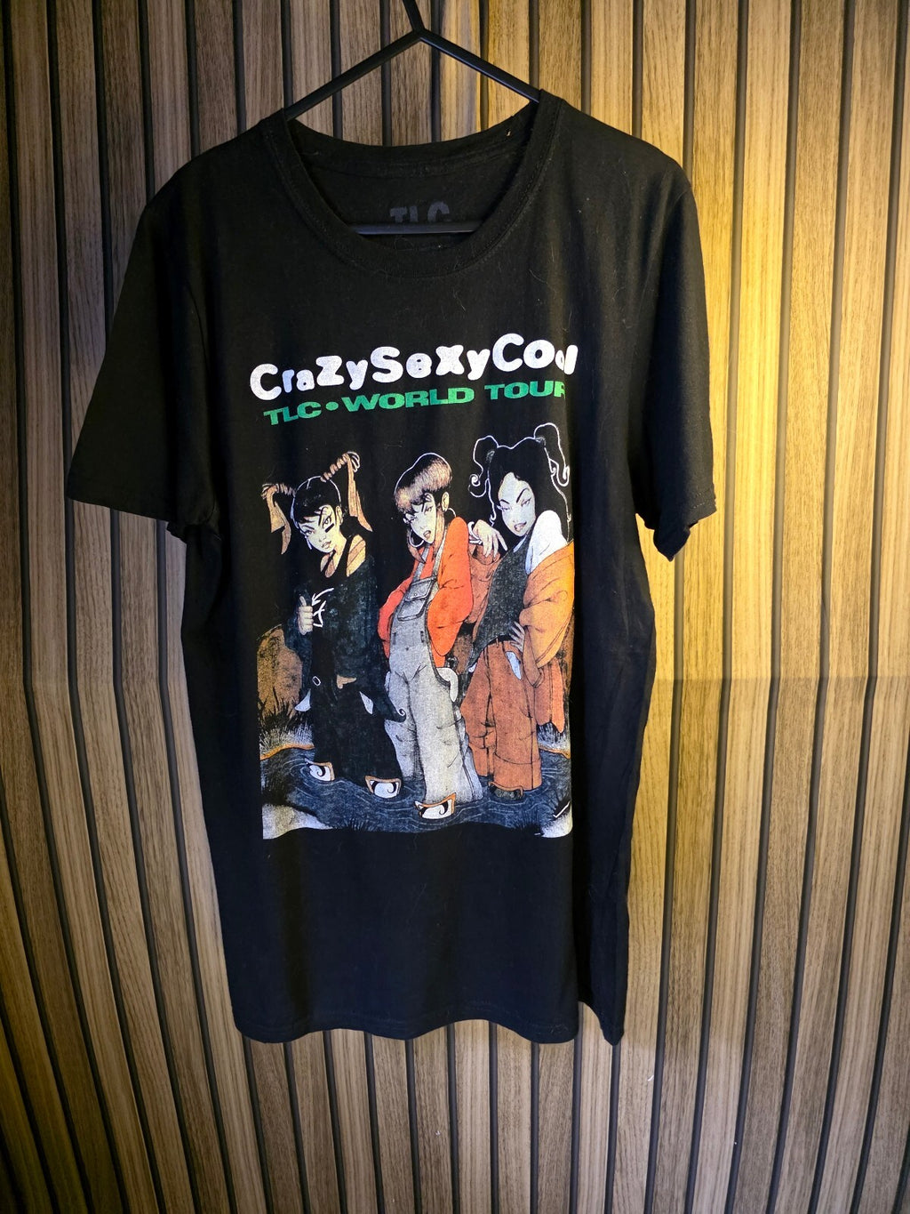 TLC CrazySexyCool World Tour Black Graphic T-Shirt Size L