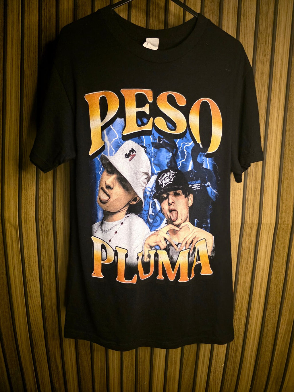 Fruits of the Loom Peso Pluma Graphic T-Shirt Black Small