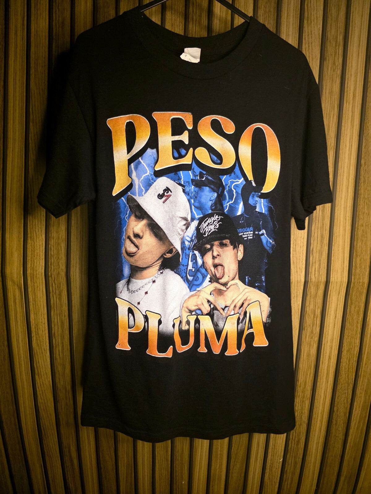Fruits of the Loom Peso Pluma Graphic T-Shirt Black Small