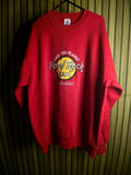 Vintage 90's Jerzees Hard Rock Cafe Chicago Sweatshirt Red XL