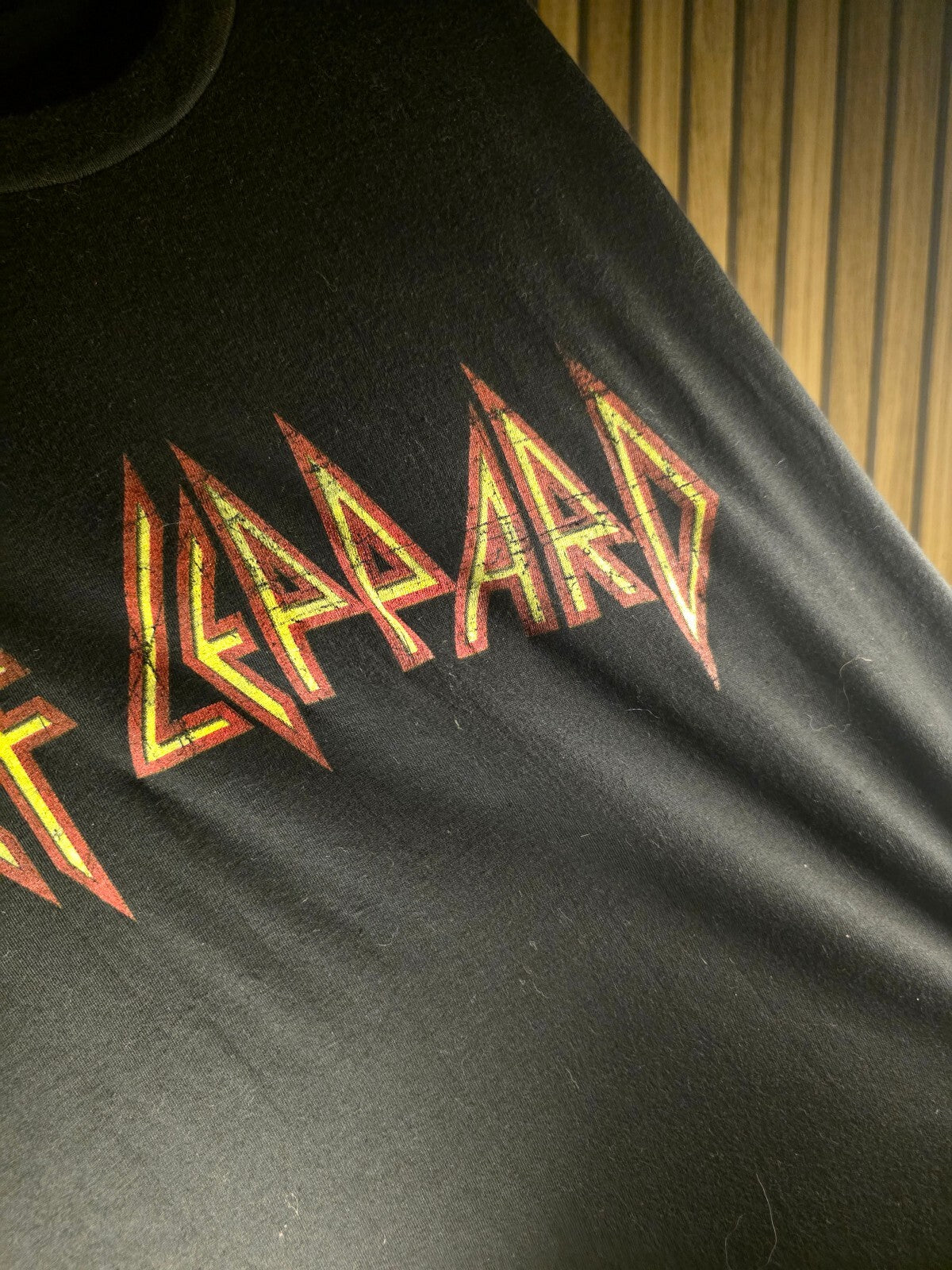 Def Leppard Band T-Shirt Black Size S