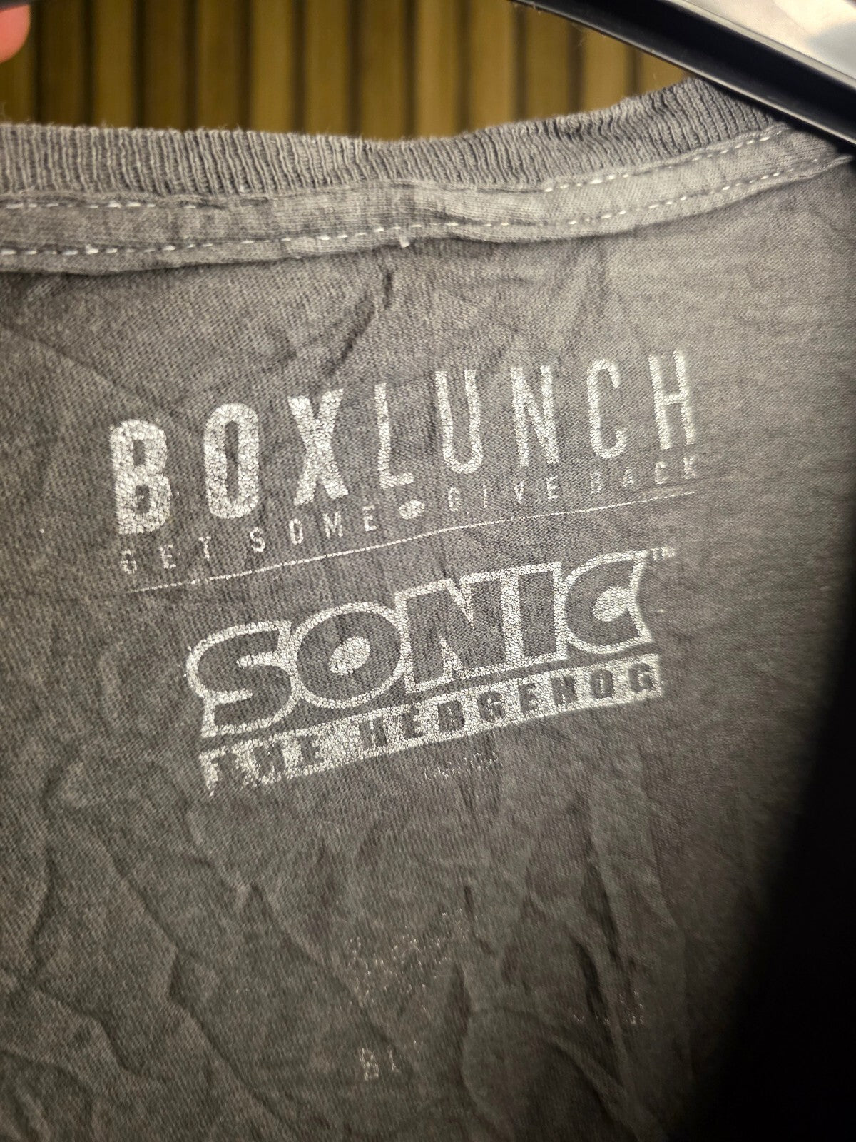 BoxLunch Sonic The Hedgehog Shadow Graphic T-Shirt Black Size Medium MX15