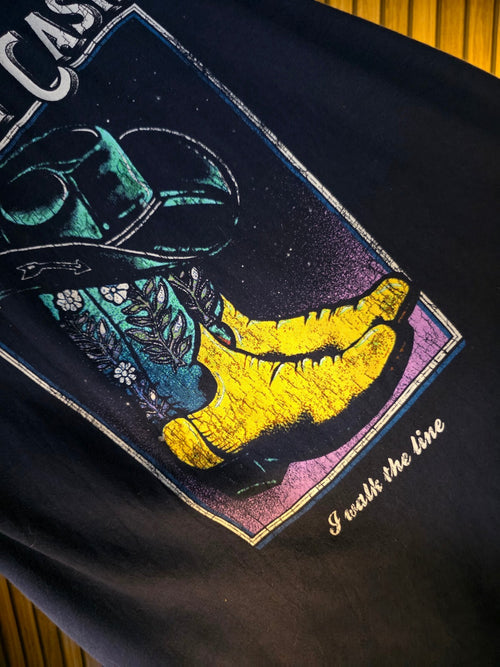Cash Johnny Cash Tour 1956 Graphic T-shirt Black Medium