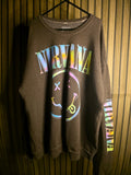 Nirvana Sweatshirt with Rainbow Logo Brown Size Large
