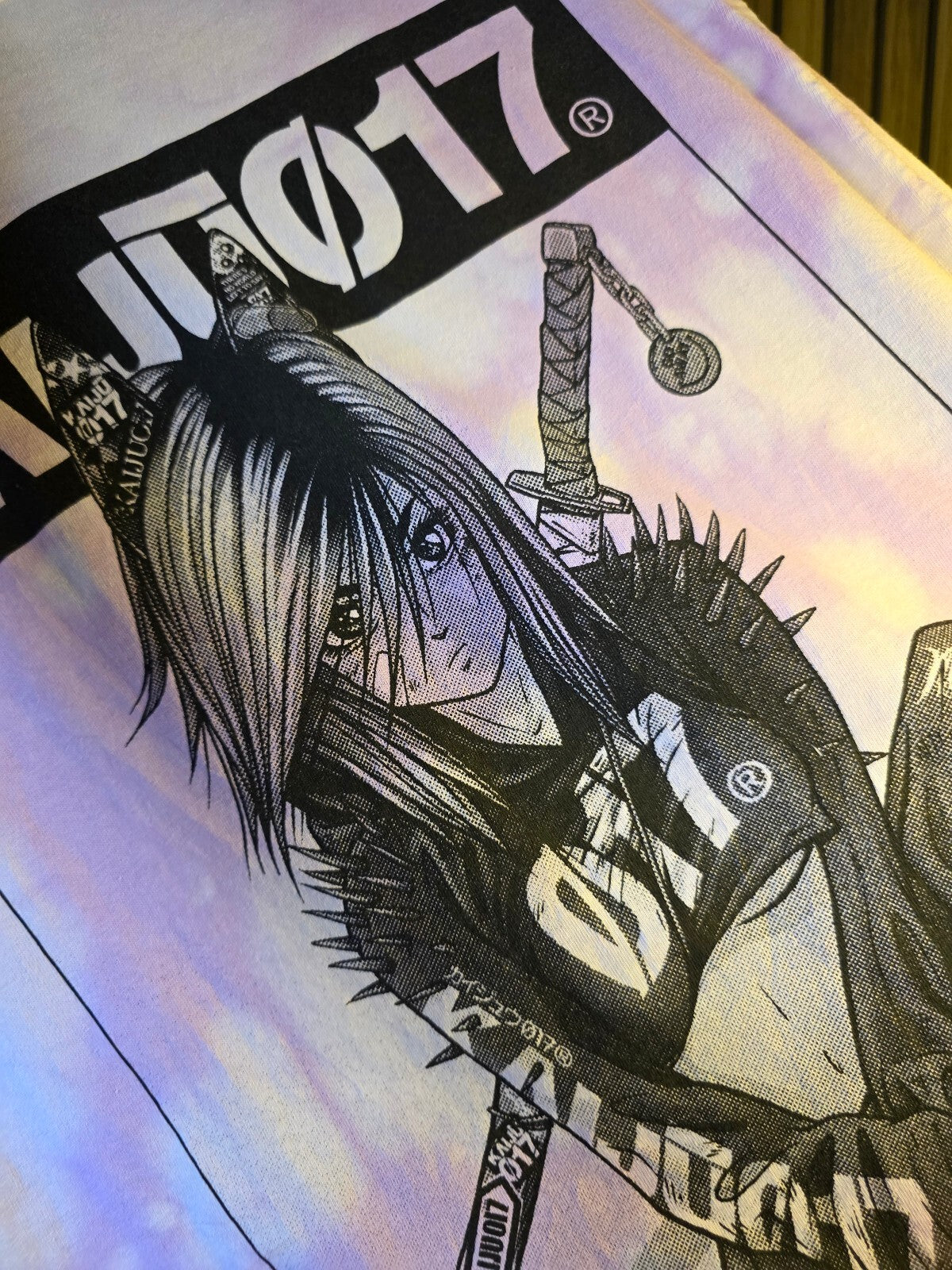 KAIJU017 GIRL017 Lavender Tie Dye T-Shirt Size Medium