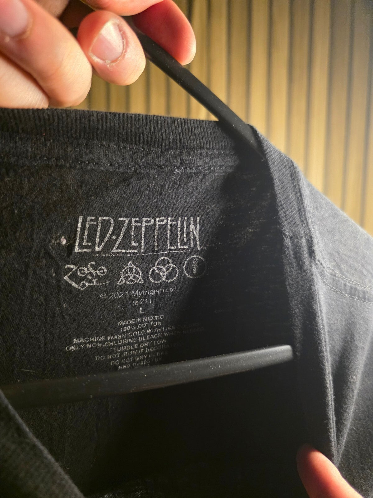 Led Zeppelin United States of America 1977 Tour Black T-Shirt Size L