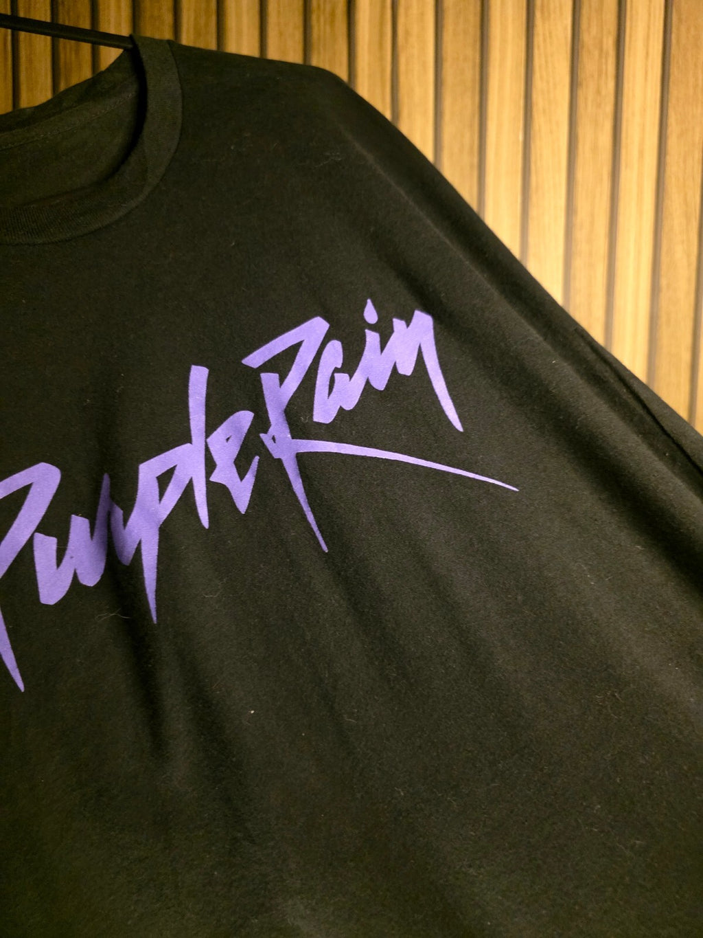 Prince Purple Rain Graphic T-Shirt Black Size SM