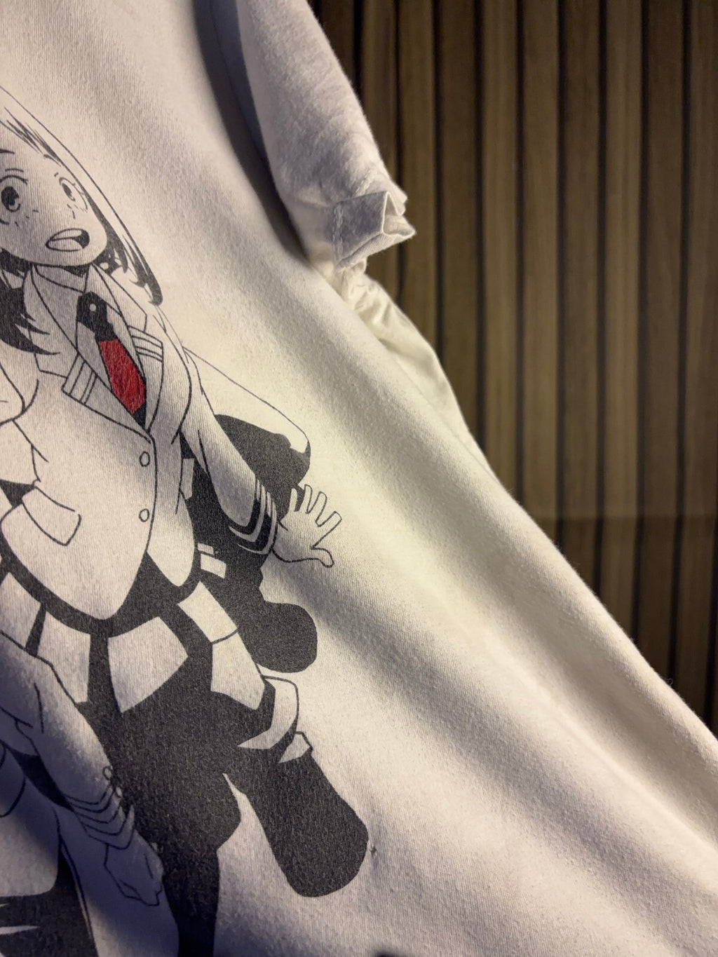 Anime Graphic T-Shirt My Hero Academia Characters White Large